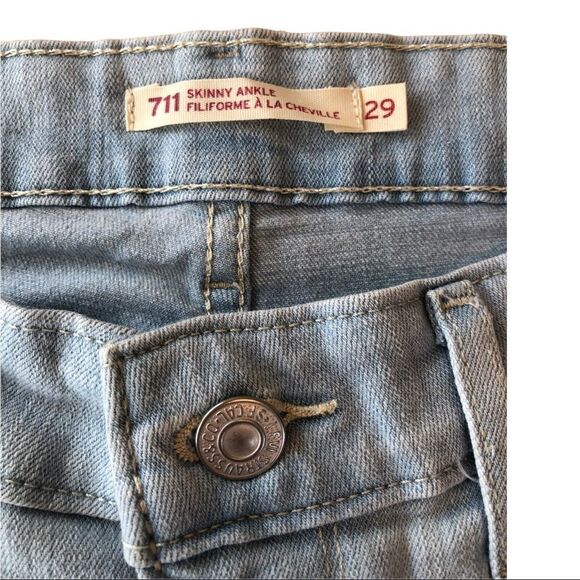 LEVI’S Straus 711 Skinny Ankle Filiforme A La Cheville Jeans EUC - Picture 4 of 14